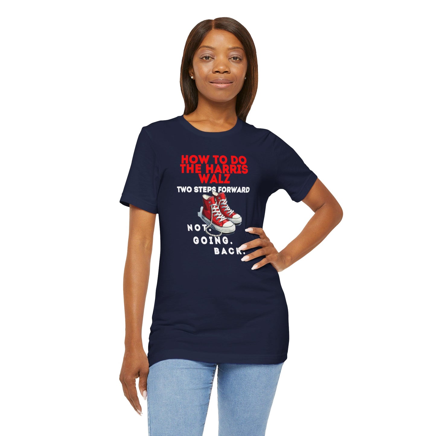 Red Chucks & Pearls  - NOT GOING BACK  Unisex Jersey Short Sleeve Tee (12 Colors)