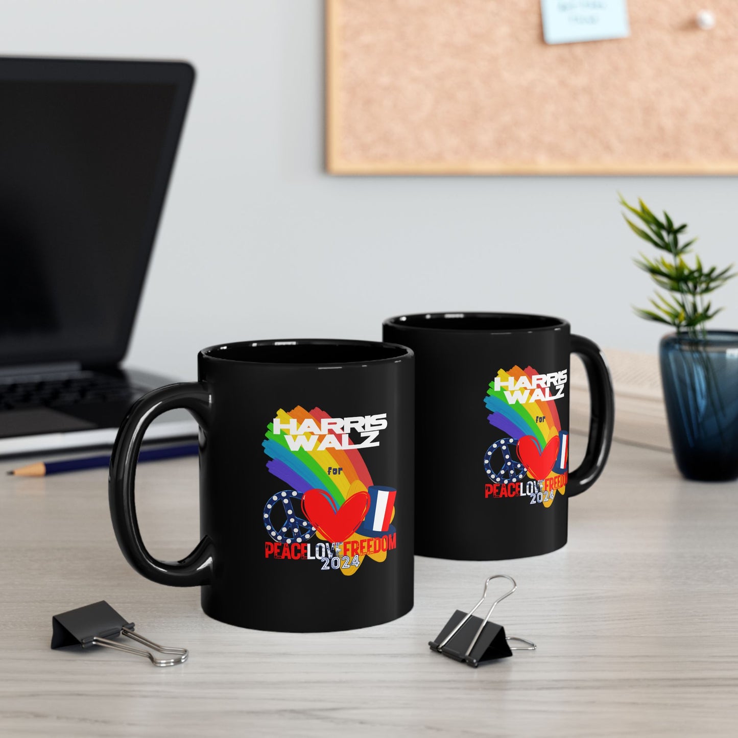 LGBTQ+ Shooting Star Black Mug (11oz)