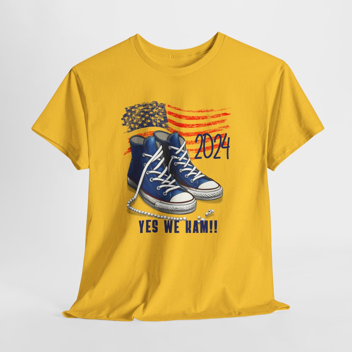 Yes We Kam+Blue Converse and Pearls Unisex Heavy Cotton Tee (8 Colors)