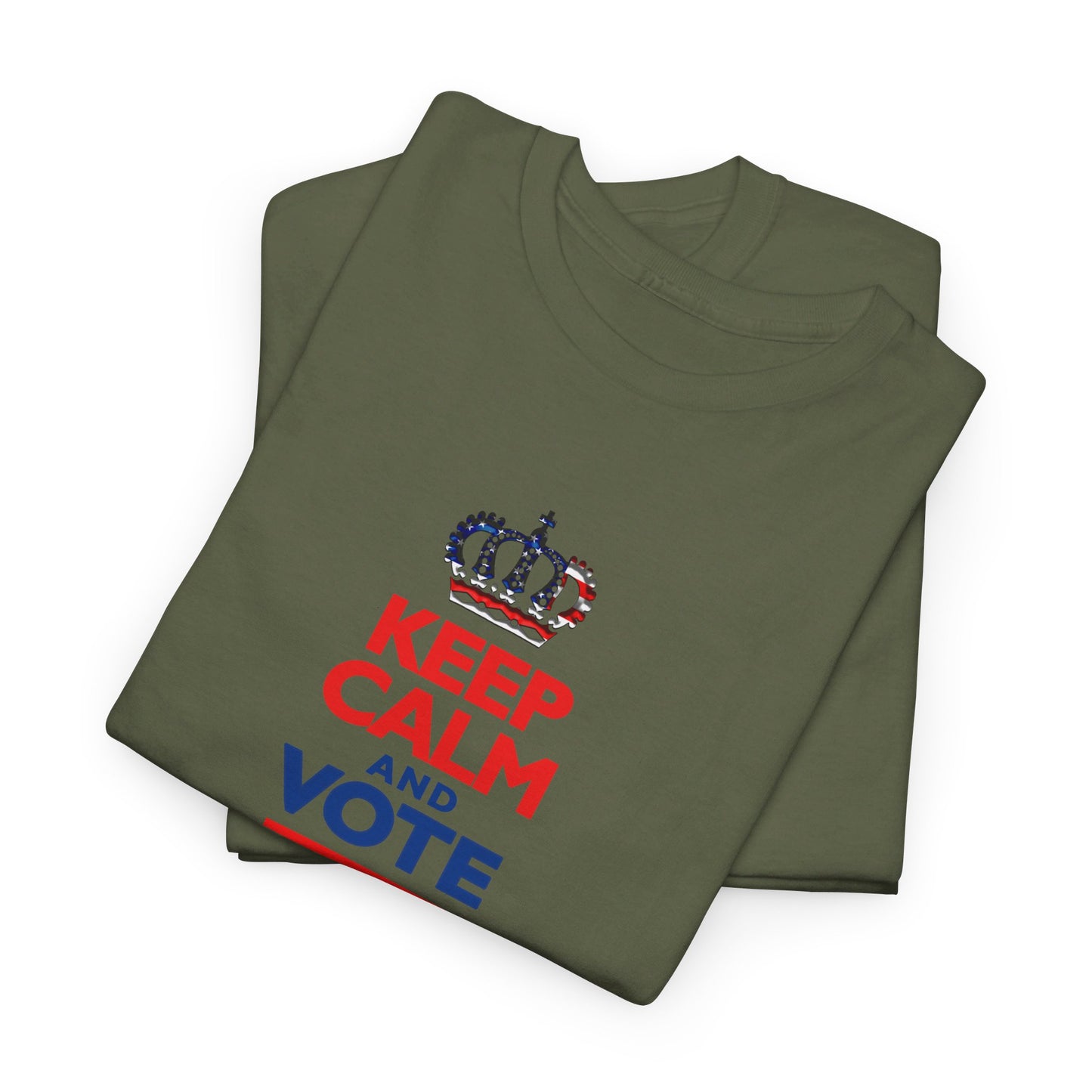 Keep Calm and Vote Harris Unisex Heavy Cotton Tee (12 Colors)