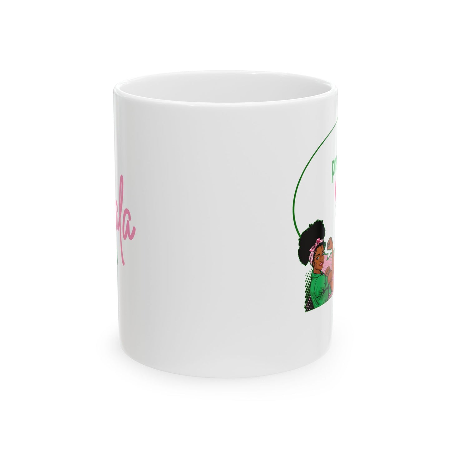 Pretty Girls Vote Kamala - Pink and Green Ceramic Mug, (11oz, 15oz)