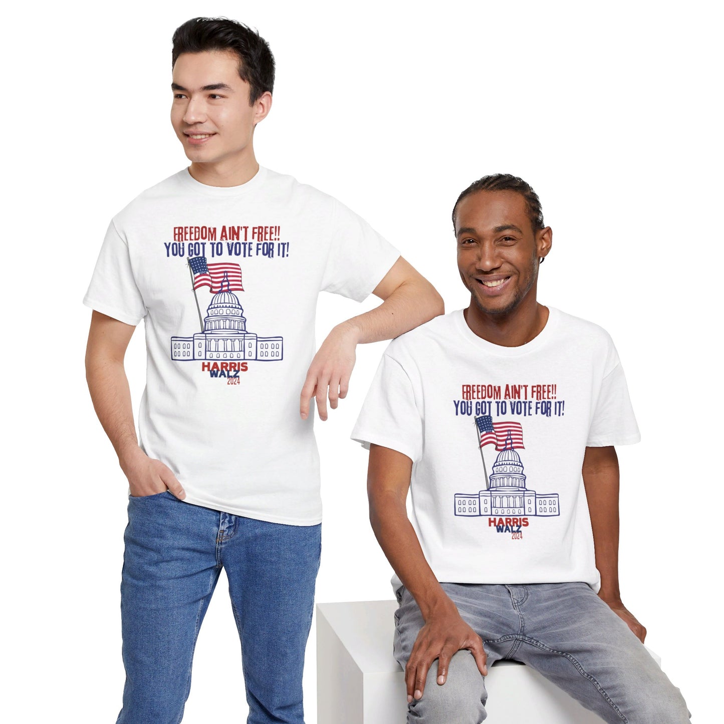 Freedom Ain't Free - Vote! Unisex Heavy Cotton Tee (7 Colors)