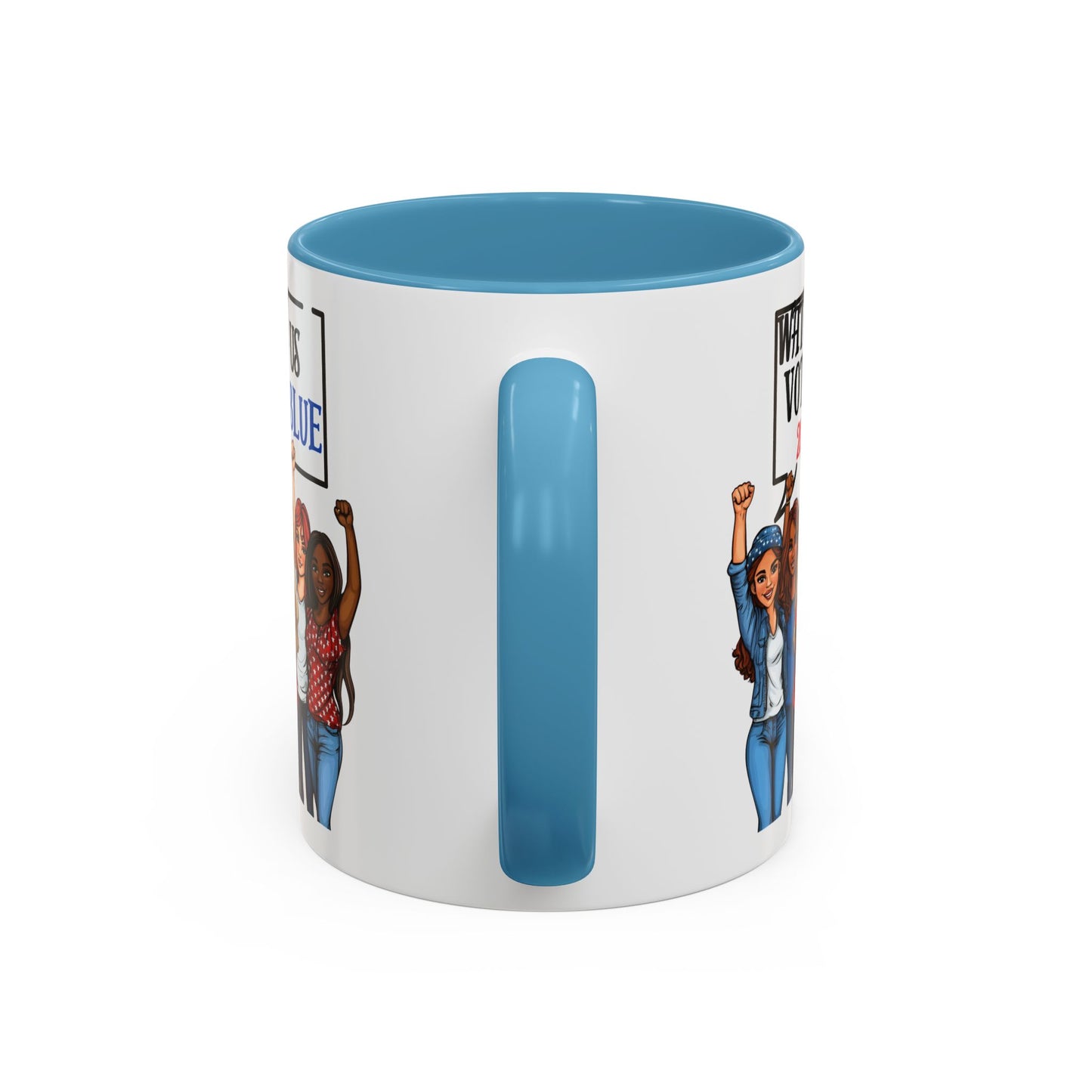 Watch Us Vote Blue! Accent Coffee Mug (11oz)