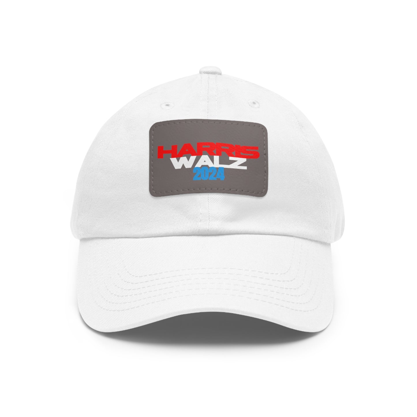 Harris Walz 2024 Dad Hat with Leather Rectangle Patch (13 Colors)