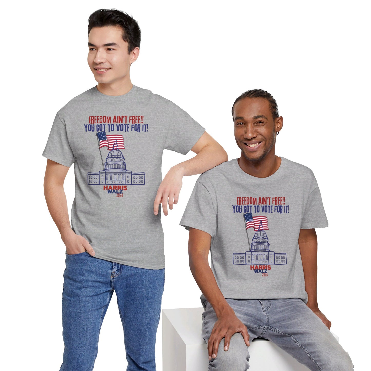 Freedom Ain't Free - Vote! Unisex Heavy Cotton Tee (7 Colors)