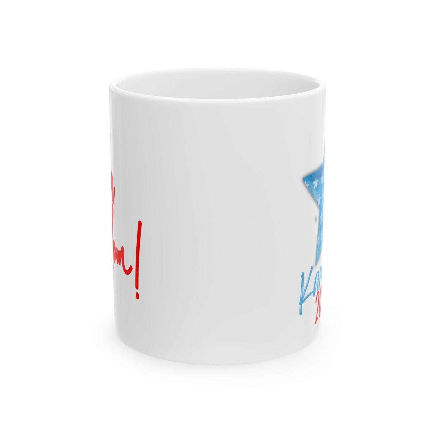 Kamala's Patriotic Rising Star Ceramic Mug (11oz)